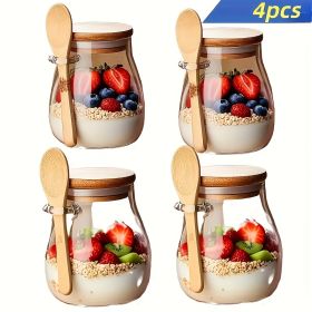 Wide-Mouth Glass Mason Jars with Lids — Set of 4