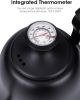 Matte Black Gooseneck Stovetop Kettle with Thermometer