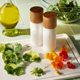 Cream Stoneware Salt & Pepper Set