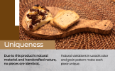 Mediterranean Olive Wood Bread & Butter Serving Board Set