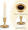 Gold Taper Candle Holders — Set of 2
