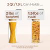 Tall Glass Pantry Canisters with Wood Lids — Set of 3