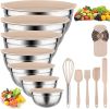 Stainless Steel Nesting Mixing Bowl Set with Lids — 25 Piece