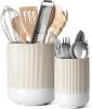 Fluted Ceramic Utensil Crock