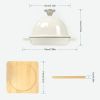 Enameled Cast Iron Garlic Roasters with Bamboo Trays — Set of 2