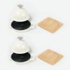 Enameled Cast Iron Garlic Roasters with Bamboo Trays — Set of 2