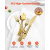 Gold Stainless Steel Flatware Set — 60 Piece