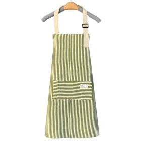 Cooking Apron With 2 Pockets and Machine Washable (Color: Green)